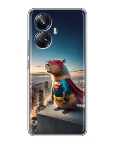 Чехол для Realme 10 Pro Plus с картинкой «Капи-мен супергерой»