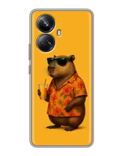 Чехол для Realme 10 Pro Plus с картинкой «Капибара на отдыхе» Чехол для Realme 10 Pro Plus с картинкой «Капибара на отдыхе»