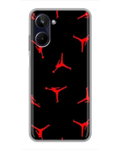 Чехол для Realme 10 с картинкой «Jordan Red Pattern»