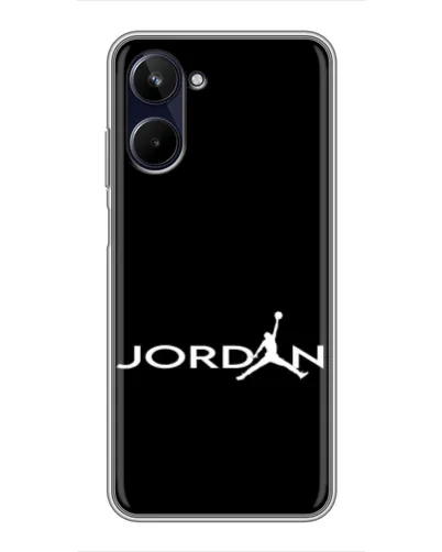 Чехол для Realme 10 с картинкой «Jordan White Logo»