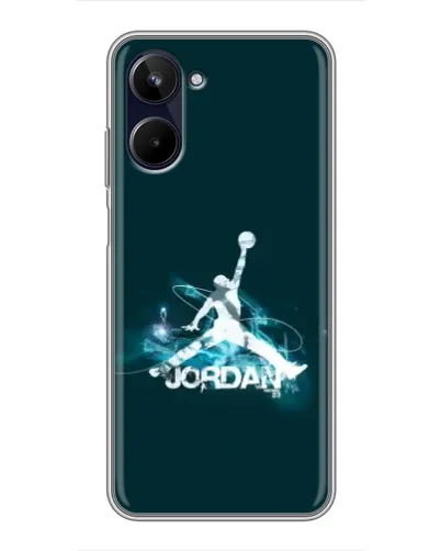 Чехол для Realme 10 с картинкой «Jordan Blue Fire»