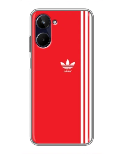 Чохол для Realme 10 з картинкою «Червоний мінімалізм Adidas»