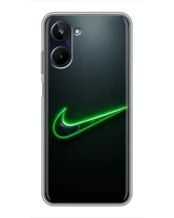 Чохол для Realme 10 з картинкою «Неоновий контур Nike»