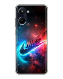 Чохол для Realme 10 з картинкою «Вогняний логотип Nike»