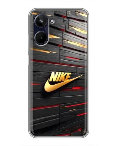 Чохол для Realme 10 з картинкою «Золотий Nike на металі» Чохол для Realme 10 з картинкою «Золотий Nike на металі»