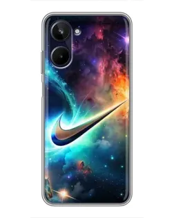 Чохол для Realme 10 з картинкою «Космічний Nike Swoosh»