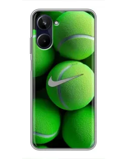 Чохол для Realme 10 з картинкою «Тенісні м'ячі Найк»
