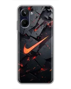 Чохол для Realme 10 з картинкою «Nike — ефект розломів»