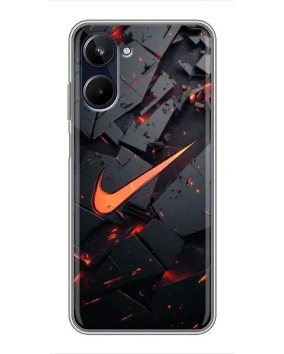 Чохол для Realme 10 з картинкою «Nike — ефект розломів» Чохол для Realme 10 з картинкою «Nike — ефект розломів»