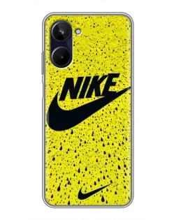 Чохол для Realme 10 з картинкою «Жовтий текстурний Nike»
