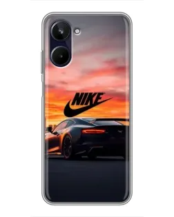 Чохол для Realme 10 з картинкою «Nike та суперкар»