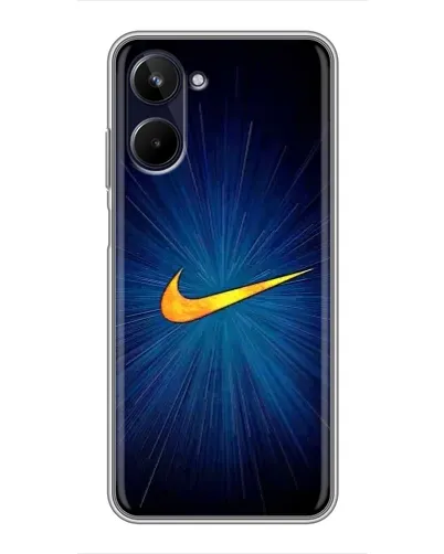 Чехол для Realme 10 с картинкой «Синий пульс Nike» Чехол для Realme 10 с картинкой «Синий пульс Nike»