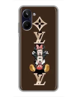 Чехол для Realme 10 с картинкой «LV и Микки Маус»