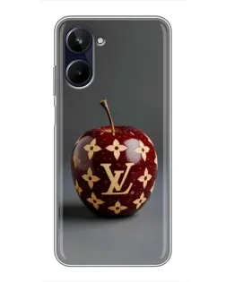 Чехол для Realme 10 с картинкой «Красное яблоко LV»