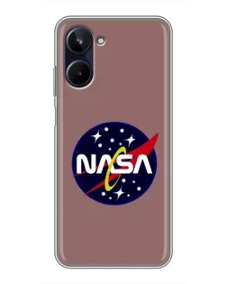 Чохол для Realme 10 з картинкою «NASA — ретро космос» Чохол для Realme 10 з картинкою «NASA — ретро космос»