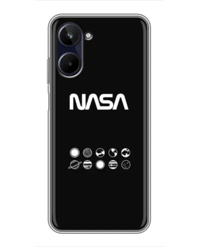Чехол для Realme 10 с картинкой «NASA — технический принт» Чехол для Realme 10 с картинкой «NASA — технический принт»