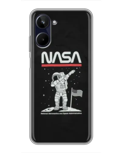 Чехол для Realme 10 с картинкой «NASA — шагаем по Луне» Чехол для Realme 10 с картинкой «NASA — шагаем по Луне»