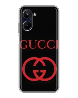 Чохол для Realme 10 з картинкою «Gucci — червоний логотип»