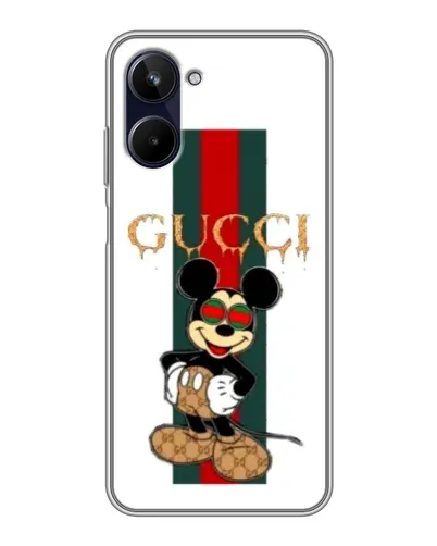 Чехол для Realme 10 с картинкой «Микки Маус Gucci — полосы» Чехол для Realme 10 с картинкой «Микки Маус Gucci — полосы»