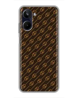 Чохол для Realme 10 з картинкою «Gucci — золоті діагоналі»
