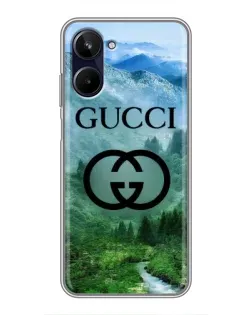 Чохол для Realme 10 з картинкою «Gucci — гірський пейзаж»