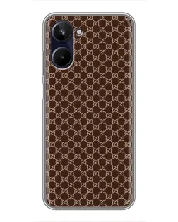 Чохол для Realme 10 з картинкою «Gucci — шоколадна сітка»