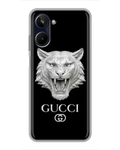 Чехол для Realme 10 с картинкой «Gucci — серебряный лев» Чехол для Realme 10 с картинкой «Gucci — серебряный лев»