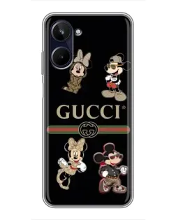 Чохол для Realme 10 з картинкою «Gucci — герої Disney та монограма»