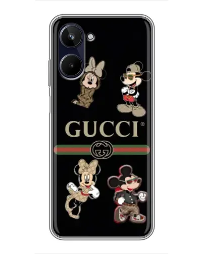 Чехол для Realme 10 с картинкой «Gucci — герои Disney и монограмма» Чехол для Realme 10 с картинкой «Gucci — герои Disney и монограмма»