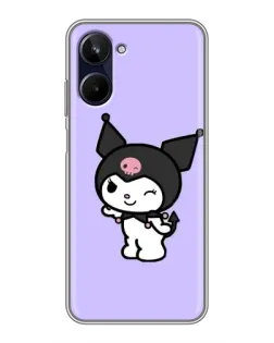 Чехол для Realme 10 с картинкой «Классическая Kuromi» Чехол для Realme 10 с картинкой «Классическая Kuromi»