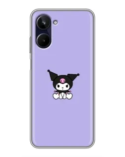 Чехол для Realme 10 с картинкой «Kuromi — фиолетовый минимализм» Чехол для Realme 10 с картинкой «Kuromi — фиолетовый минимализм»