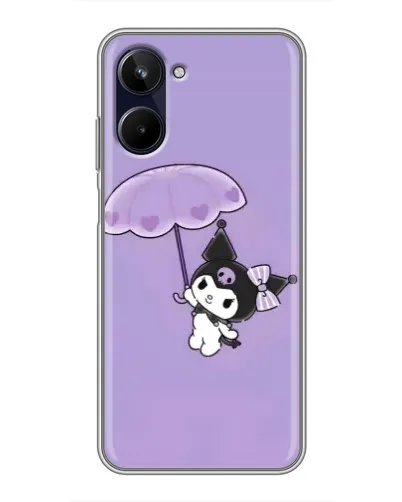 Чехол для Realme 10 с картинкой «Kuromi с зонтиком»