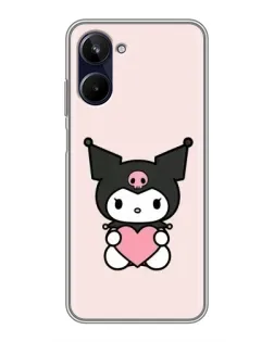 Чехол для Realme 10 с картинкой «Kuromi и сердце» Чехол для Realme 10 с картинкой «Kuromi и сердце»