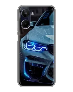 Чохол для Realme 10 з картинкою «Погляд BMW з синіми фарами»
