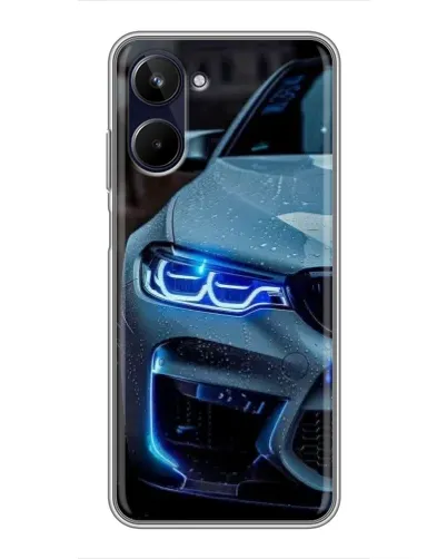 Чохол для Realme 10 з картинкою «Погляд BMW з синіми фарами» Чохол для Realme 10 з картинкою «Погляд BMW з синіми фарами»