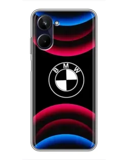 Чохол для Realme 10 з картинкою «Логотип BMW та неонові дуги»