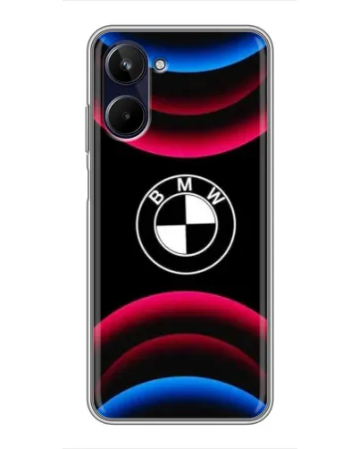 Чохол для Realme 10 з картинкою «Логотип BMW та неонові дуги» Чохол для Realme 10 з картинкою «Логотип BMW та неонові дуги»