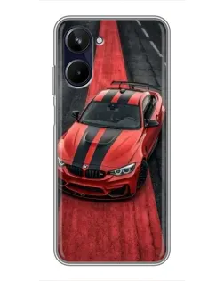 Чохол для Realme 10 з картинкою «BMW на червоній доріжці»