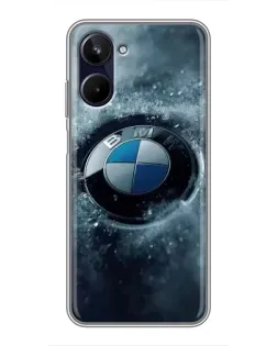 Чохол для Realme 10 з картинкою «Логотип BMW — лід»