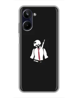 Чохол для Realme 10 з картинкою «PUBG — силует воїна»