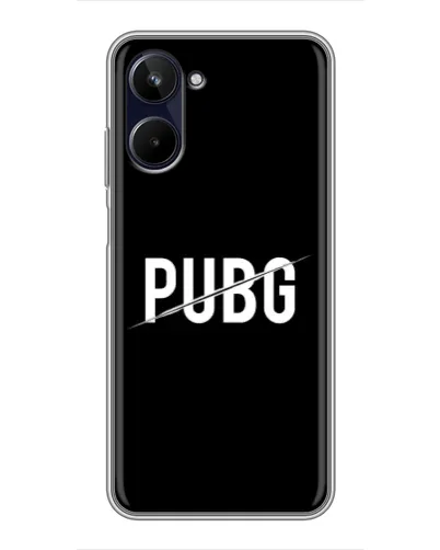 Чохол для Realme 10 з картинкою «PUBG — білий логотип» Чохол для Realme 10 з картинкою «PUBG — білий логотип»