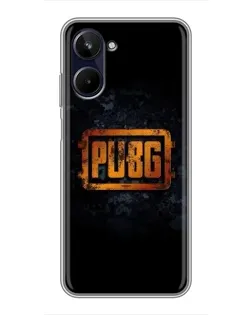 Чохол для Realme 10 з картинкою «PUBG — золотий логотип»