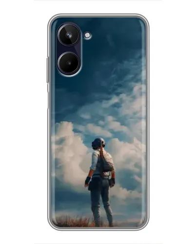 Чохол для Realme 10 з картинкою «Герой PUBG на скелі» Чохол для Realme 10 з картинкою «Герой PUBG на скелі»