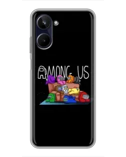 Чехол для Realme 10 с картинкой «Логотип Among Us» Чехол для Realme 10 с картинкой «Логотип Among Us»