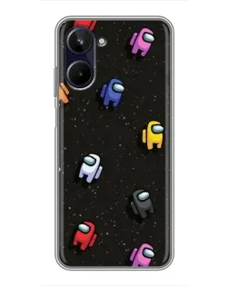 Чехол для Realme 10 с картинкой «Космический паттерн Among Us» Чехол для Realme 10 с картинкой «Космический паттерн Among Us»