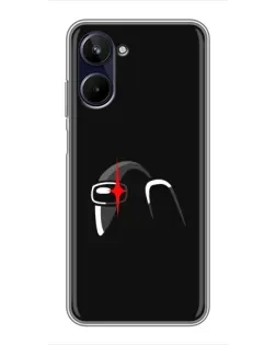 Чехол для Realme 10 с картинкой «Among Us шлем» Чехол для Realme 10 с картинкой «Among Us шлем»