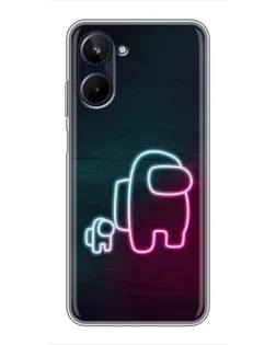 Чехол для Realme 10 с картинкой «Among Us неон-арт» Чехол для Realme 10 с картинкой «Among Us неон-арт»