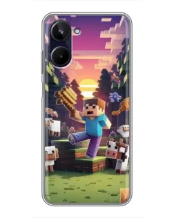 Чохол для Realme 10 з картинкою «Стів на фермі» Чохол для Realme 10 з картинкою «Стів на фермі»