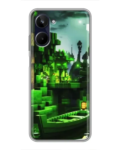 Чехол для Realme 10 с картинкой «Minecraft лесной пейзаж» Чехол для Realme 10 с картинкой «Minecraft лесной пейзаж»