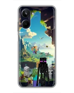Чохол для Realme 10 з картинкою «Ендермен у лісі» Чохол для Realme 10 з картинкою «Ендермен у лісі»
